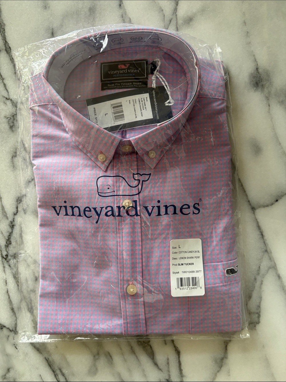 Vineyard Vines Pink and Blue Micro-Check Button-Down Shirt